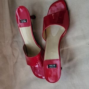 Stuart Weitzman Red Patent Sandal Sz 10M